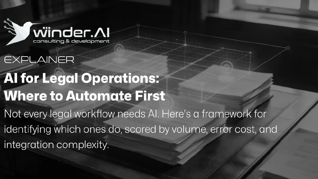 AI for Legal Operations: Where to Automate First
