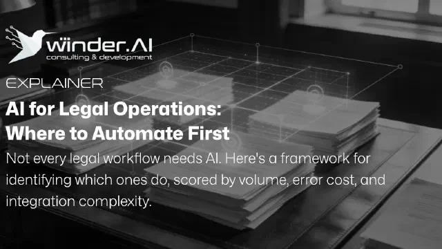 AI for Legal Operations: Where to Automate First