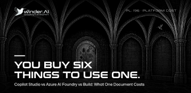 Copilot Studio vs Azure AI Foundry vs Build: What One Document Costs