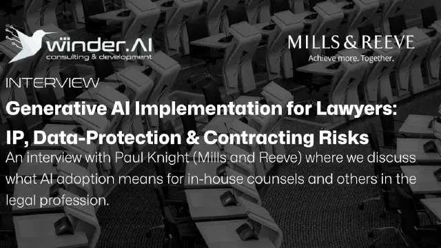 Generative AI Implementation for Lawyers: IP, Data-Protection & Contracting Risks