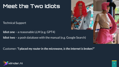 An example of how LLMs vs RAG behave.