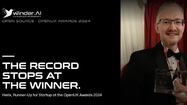 Helix, Runner-Up for Startup at the OpenUK Awards 2024