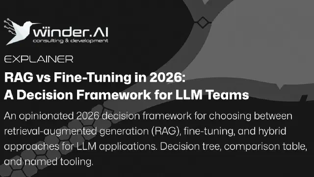 RAG vs Fine-Tuning in 2026: A Decision Framework for LLM Teams